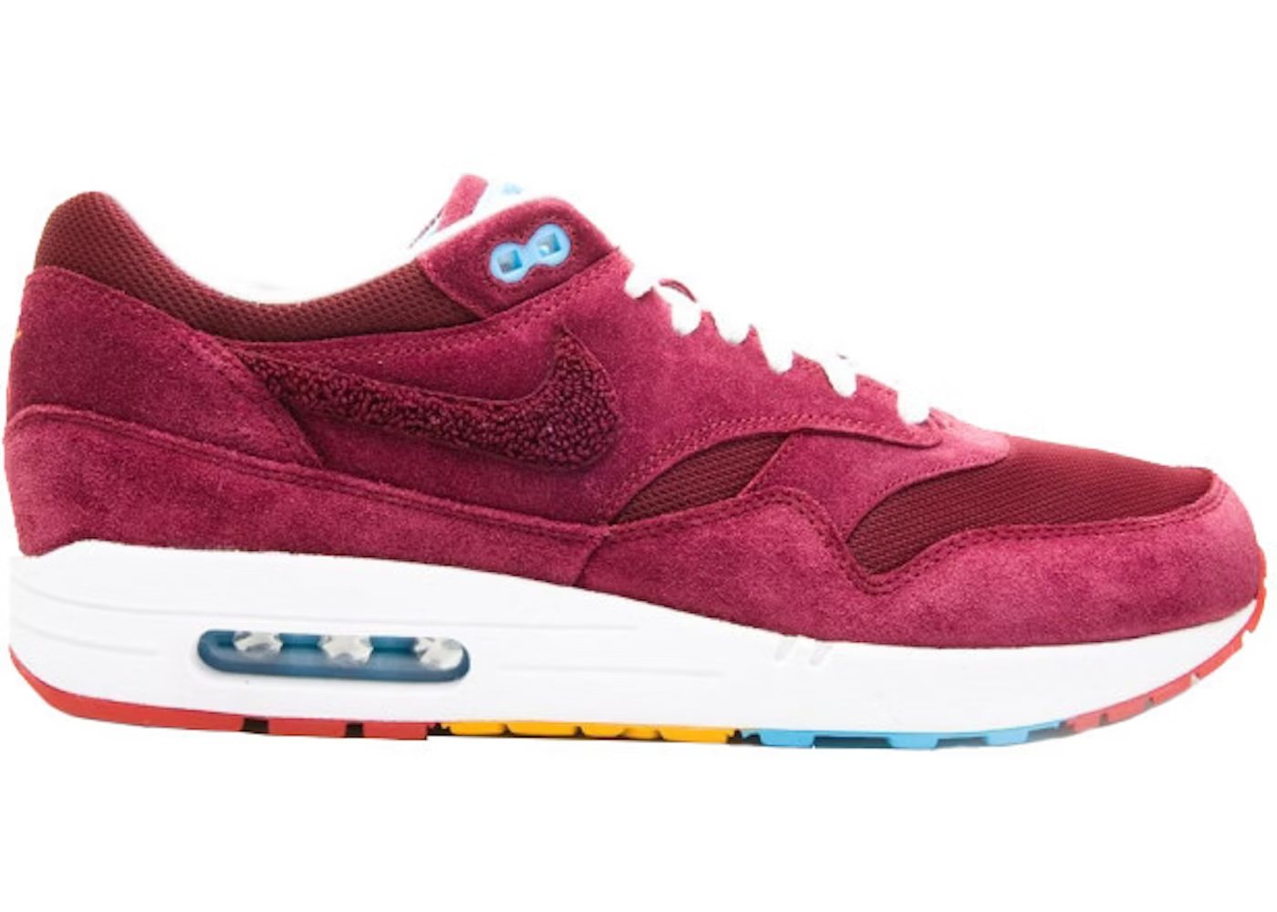 Patta x Parra x Nike Air Max 1 Cherrywood in bordeauxrood
